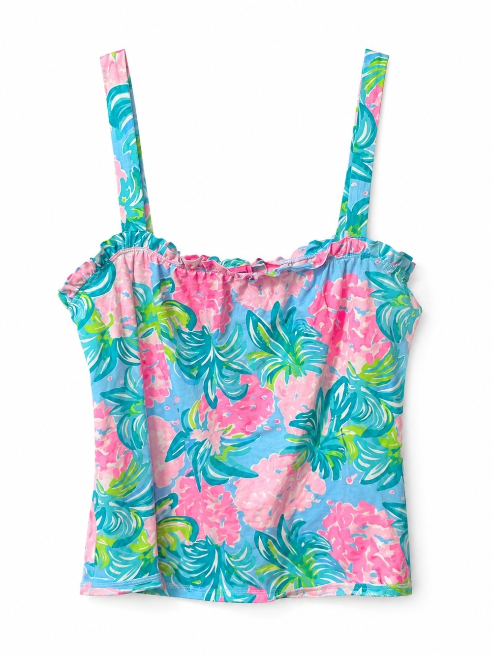 Lilly Pulitzer Pink Blue Green Floral Tank Top